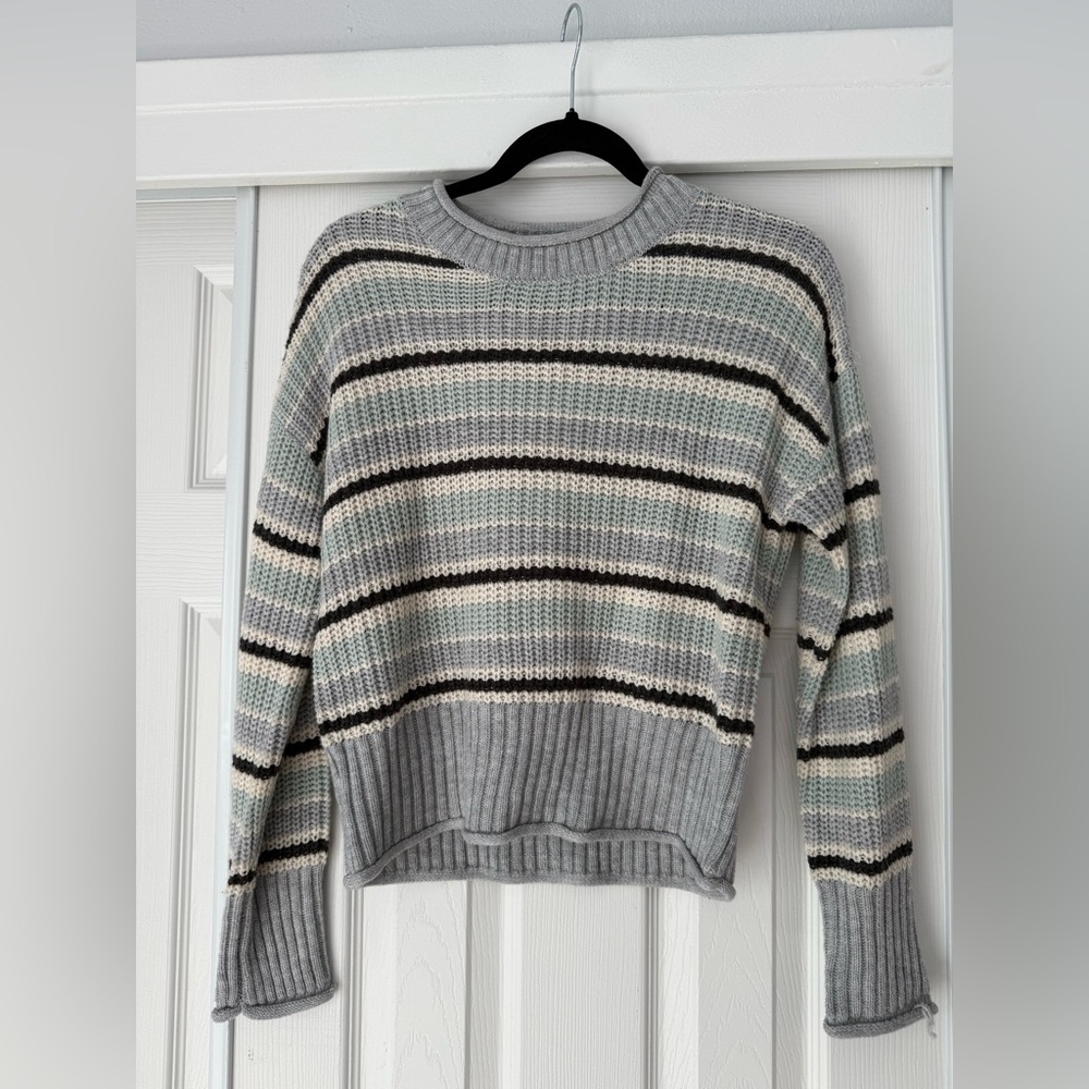 Grey striped sweater